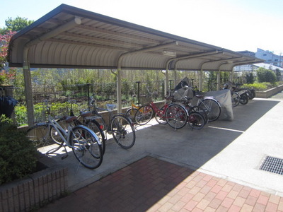 Other common areas. It is covered bicycle storage. 