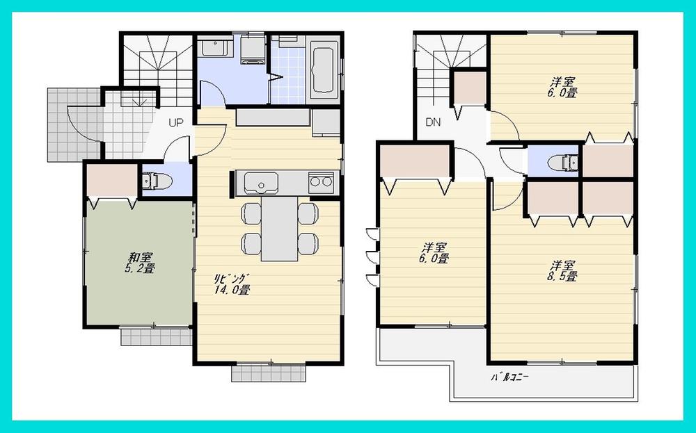 Floor plan. 46,300,000 yen, 4LDK, Land area 121.82 sq m , Building area 96.46 sq m