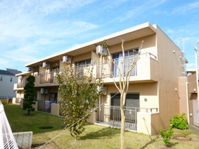 Building appearance. Of reinforced concrete low-rise apartment