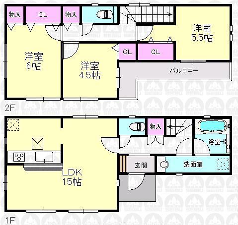 Floor plan. Price 39,800,000 yen, 3LDK, Land area 100.04 sq m , Building area 77.76 sq m