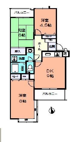 Floor plan. 3DK, Price 19.1 million yen, Occupied area 62.34 sq m , Balcony area 6.99 sq m