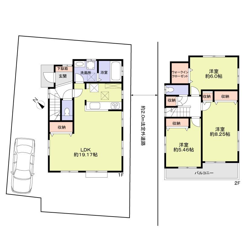 Floor plan. 45,800,000 yen, 3LDK, Land area 119.11 sq m , Building area 93.99 sq m