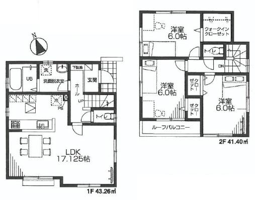 Floor plan. 38,900,000 yen, 3LDK, Land area 100.07 sq m , Taken between building area 84.66 sq m loose