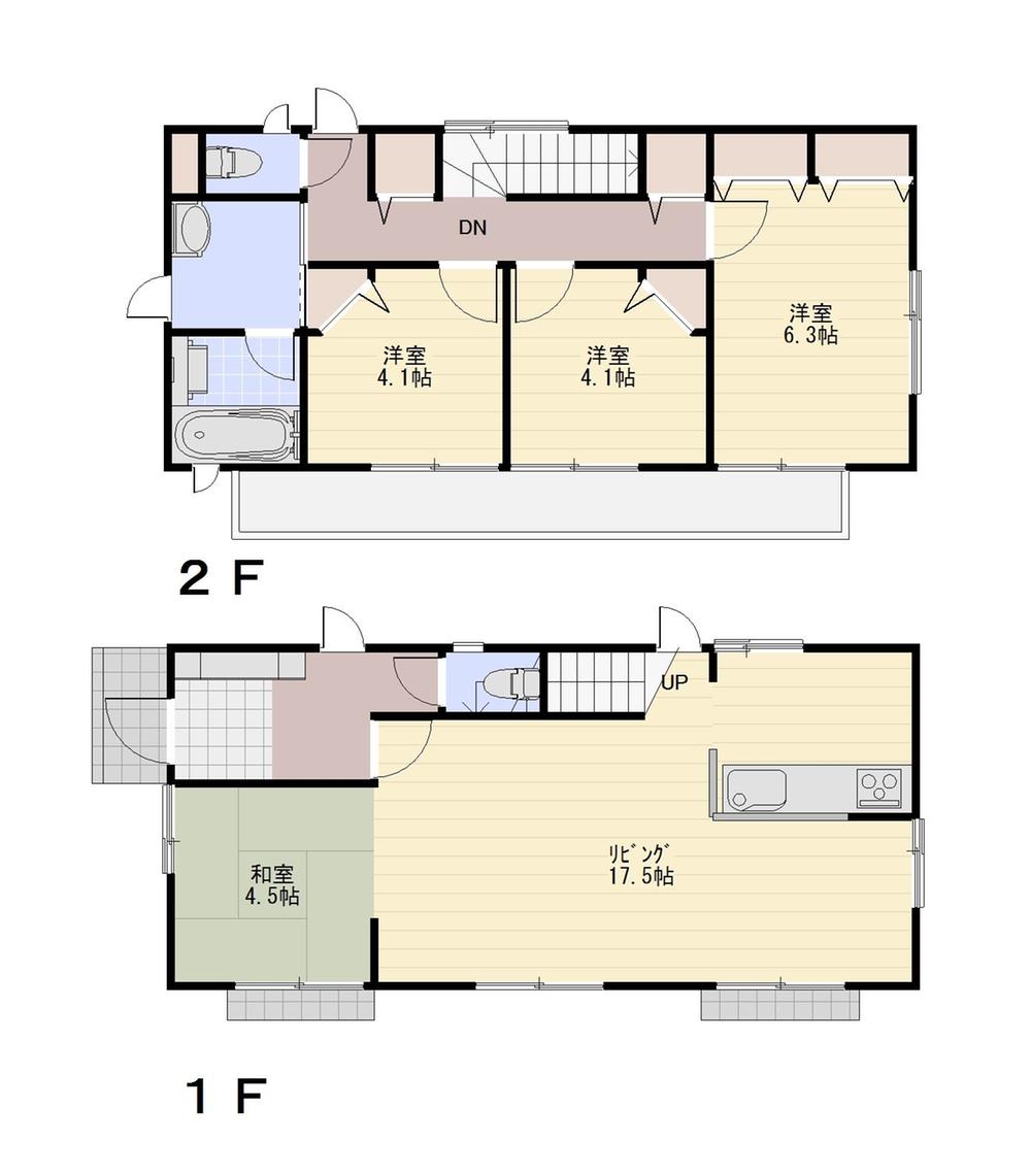 Floor plan. 44,800,000 yen, 3LDK, Land area 114.51 sq m , Building area 91.16 sq m