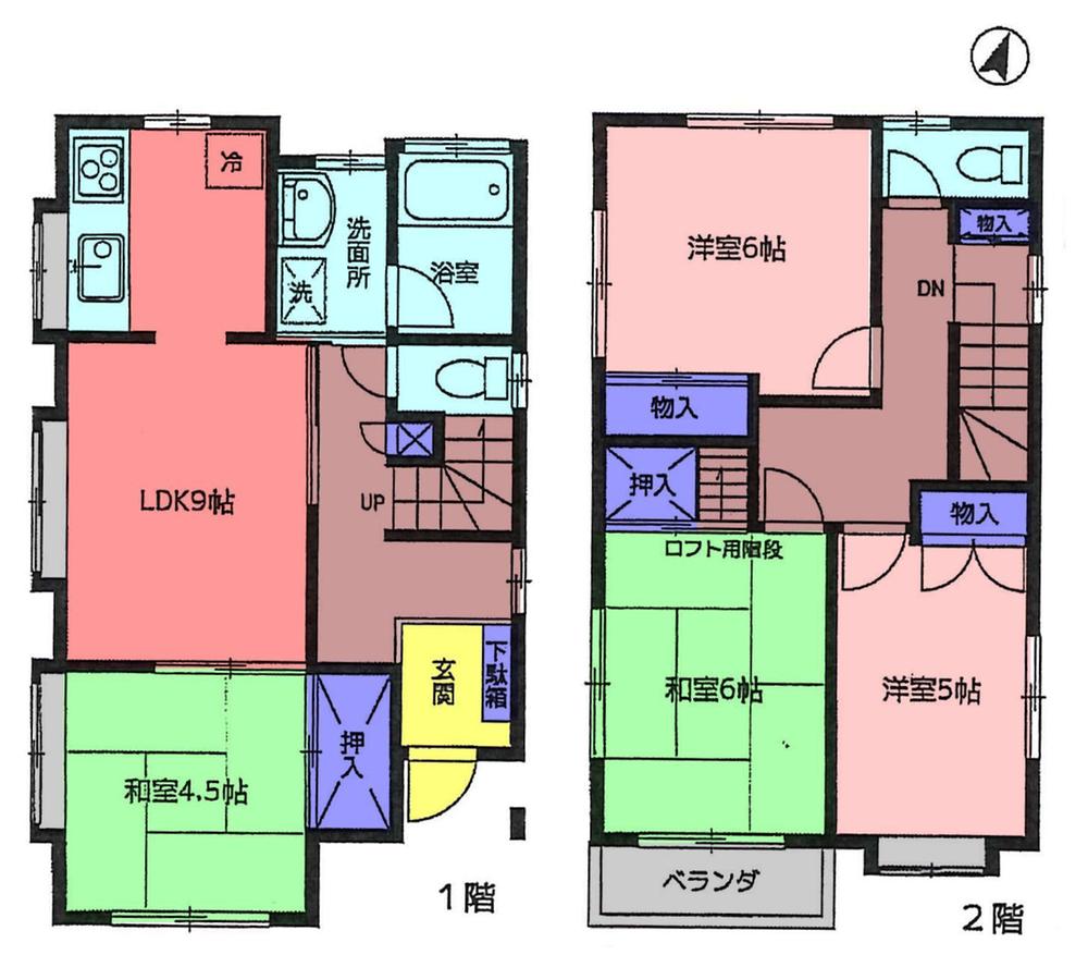 Floor plan. 35,800,000 yen, 4LDK, Land area 87.03 sq m , Building area 77.95 sq m