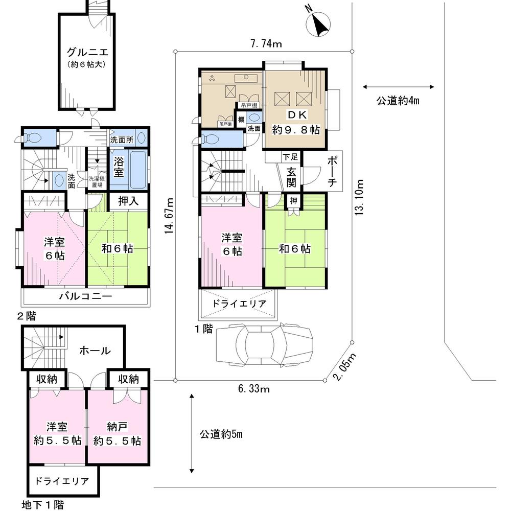 Floor plan. 39,800,000 yen, 5DK, Land area 113.03 sq m , Building area 124.34 sq m