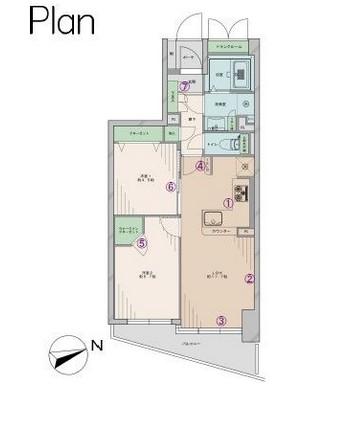 Floor plan. 3LDK, Price 26,800,000 yen, Occupied area 52.82 sq m , Balcony area 7.22 sq m