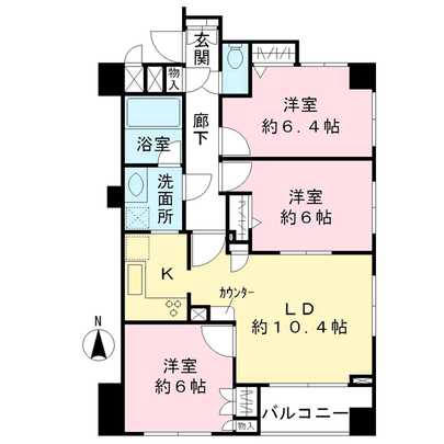 Floor plan. Tokyo Metropolitan Fuchu Sumiyoshi-cho 1-chome