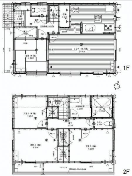 Floor plan. 44,800,000 yen, 4LDK, Land area 114.69 sq m , Building area 89.42 sq m spacious floor plan