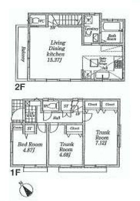 Floor plan. 34,800,000 yen, 3LDK, Land area 78.09 sq m , Building area 73.3 sq m