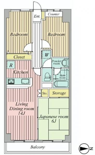 Floor plan. 3LDK, Price 25,800,000 yen, Footprint 61.6 sq m easy-to-use Mato