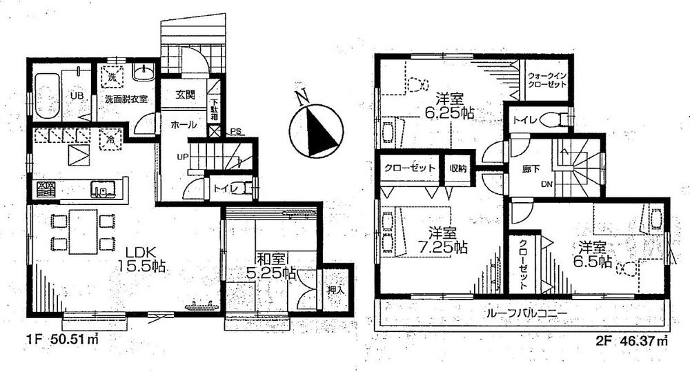 Floor plan. (4 Building), Price 43,900,000 yen, 4LDK, Land area 100.1 sq m , Building area 96.88 sq m