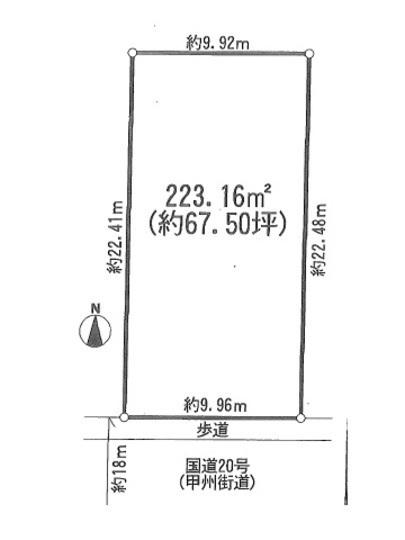 Compartment figure. Land price 113 million yen, Land area 223.16 sq m floor plan