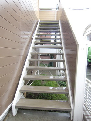 Other common areas. It is a staircase that goes up to the second floor