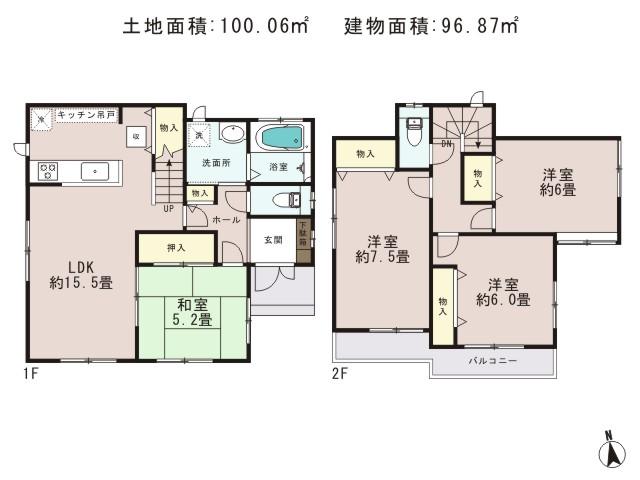 Floor plan. Nice house of strong Iida to earthquake
