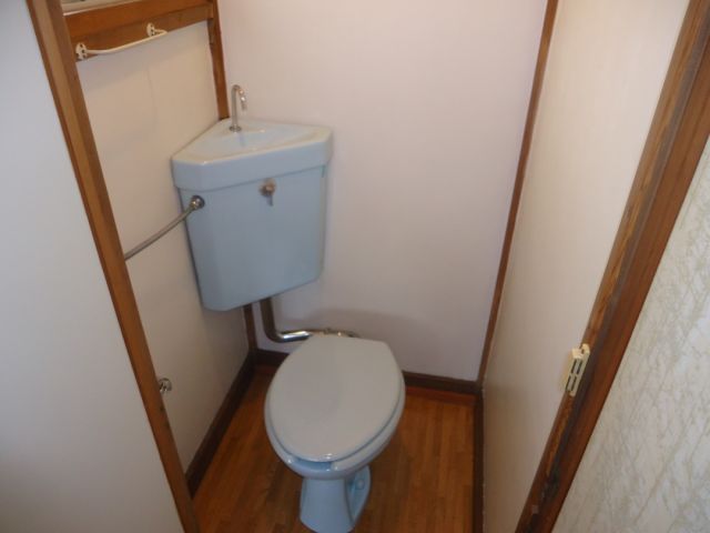 Toilet. It has a window in the toilet. 