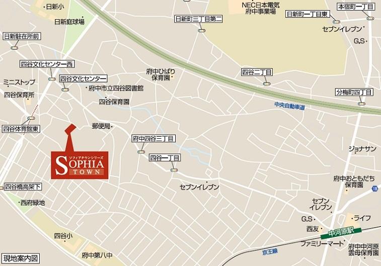 Local guide map. Please enter in Fuchu, Yotsuya 3-33 and Navi. 
