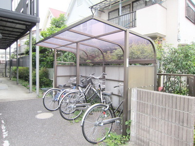 Other common areas. It is a roof with bicycle parking