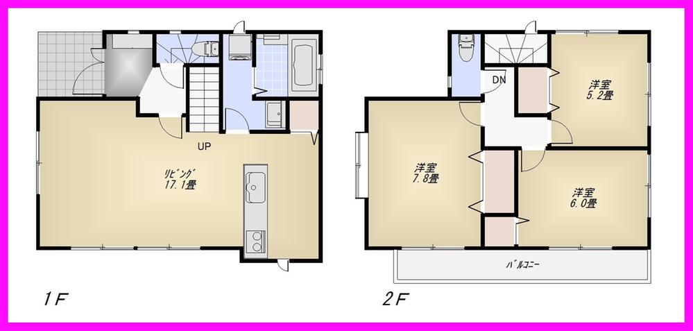 Floor plan. 36,800,000 yen, 3LDK, Land area 85.2 sq m , Building area 84.15 sq m