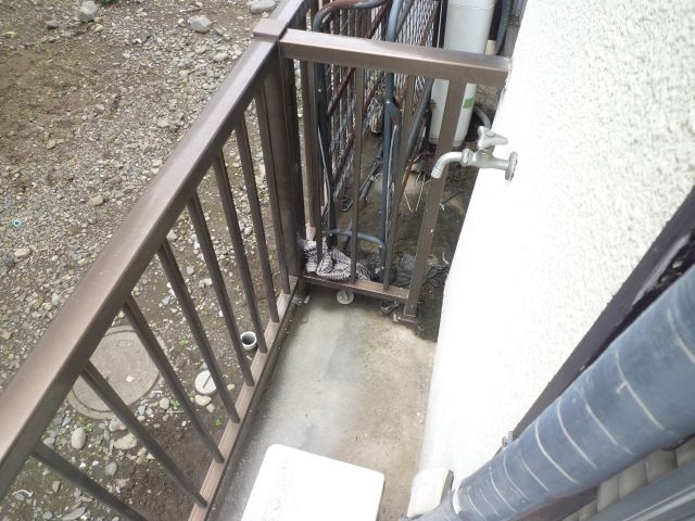 Balcony. Outdoor washing machine Storage