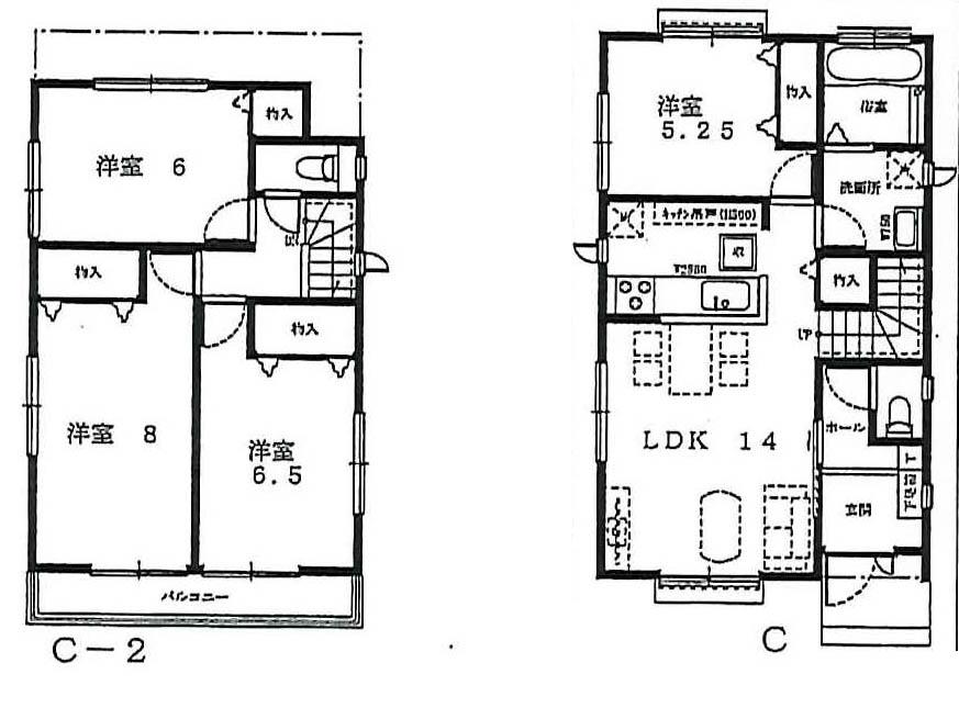 Floor plan. (C Building), Price 37,800,000 yen, 4LDK, Land area 110.7 sq m , Building area 92.73 sq m