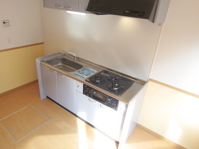 Kitchen. Also it comes with a happy gas system kitchen grill