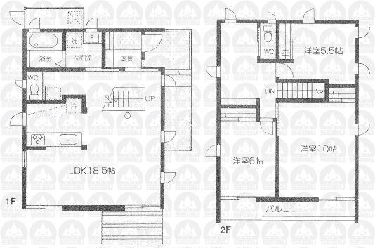 Floor plan. (1 Building), Price 64,500,000 yen, 3LDK+S, Land area 134.92 sq m , Building area 102.68 sq m