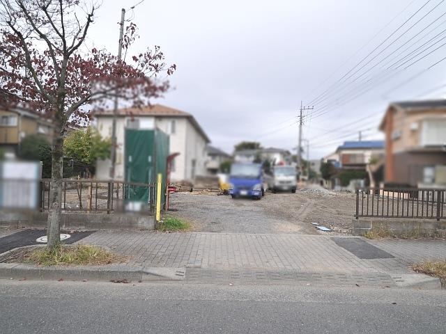 Local land photo. Field landscape During construction