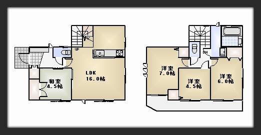 Floor plan. 46,800,000 yen, 4LDK, Land area 113.76 sq m , Building area 89.84 sq m