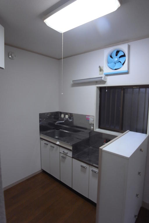 Kitchen. Two-burner gas stove installation Allowed kitchen (with window)