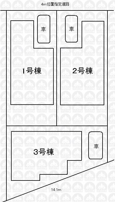 The entire compartment Figure. All three buildings site This selling 1 buildings Building 2: 100.10 sq m (land 30.28 square meters)