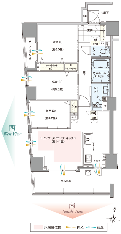 Floor: 3LDK, occupied area: 70.19 sq m, Price: TBD