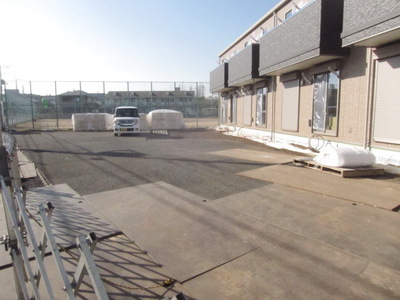 Parking lot. It is hard under construction ・ It is the space of the parking plan