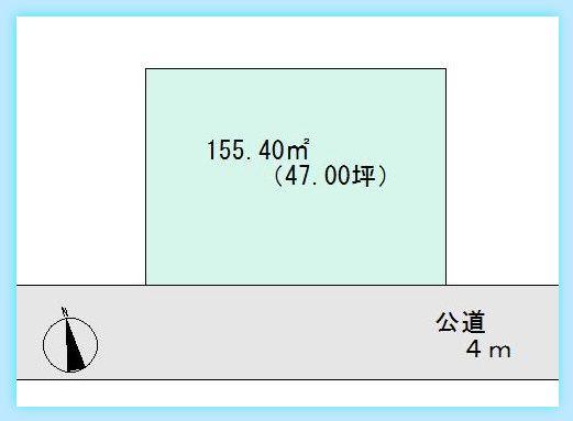 Compartment figure. Land price 44,800,000 yen, Land area 155.4 sq m