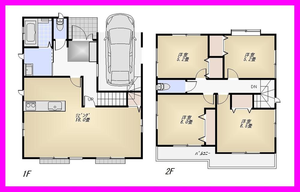 Floor plan. (C), Price 53,800,000 yen, 4LDK, Land area 112.65 sq m , Building area 100.2 sq m