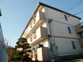 Building appearance. Mansion nestled in a quiet residential area