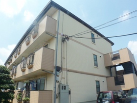 Building appearance. Mansion nestled in a quiet residential area