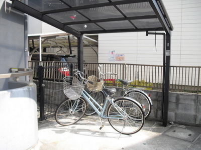 Parking lot. Bicycle-parking space