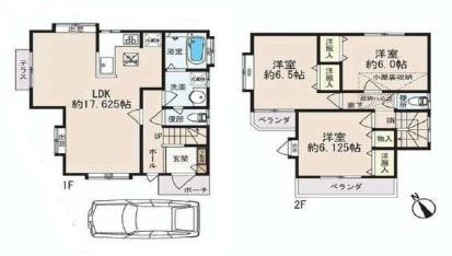 Floor plan. 30,800,000 yen, 3LDK, Land area 90.38 sq m , Building area 85.44 sq m