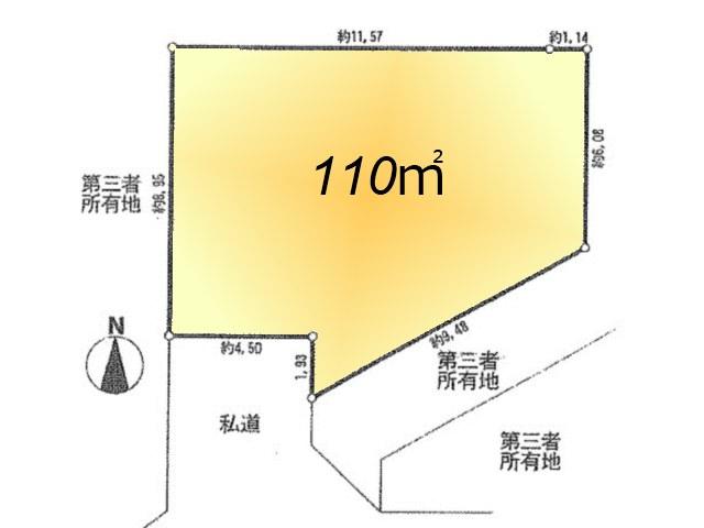 Compartment figure. Land price 29,800,000 yen, Land area 110 sq m