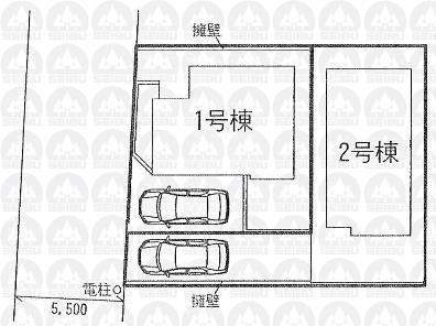 The entire compartment Figure. All two buildings This selling two buildings 1 Building: 85.20 sq m (25.77 square meters) Building 2: 93.90 sq m (28.40 square meters)