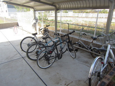 Other common areas. It is marked with bicycle parking roof