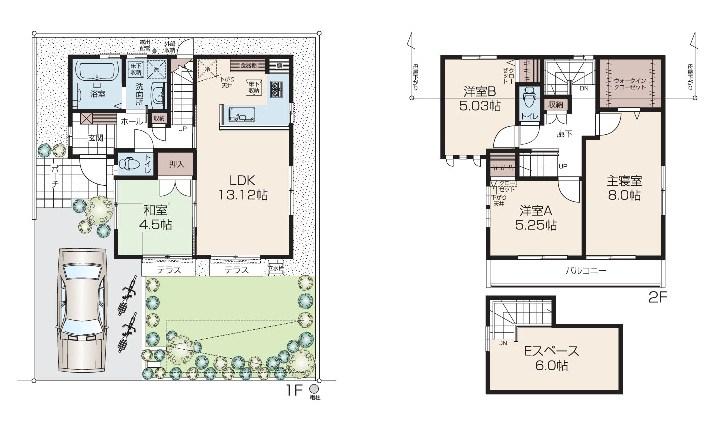 Floor plan. (1 Building), Price 46,740,000 yen, 4LDK, Land area 114.38 sq m , Building area 91.4 sq m