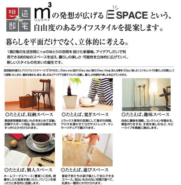 Plus alpha space of about 6.0 tatami with a fixed staircase "E SPACE" between the (construction cases) Hobbies, Between relaxation, Such as such as the storage of room ・  ・  ・  ・ Multi-in active depending on the idea, We will continue to expand the living convenience and fun of. . Plus alpha space of about 6.0 tatami with a fixed staircase "E SPACE" (construction cases)