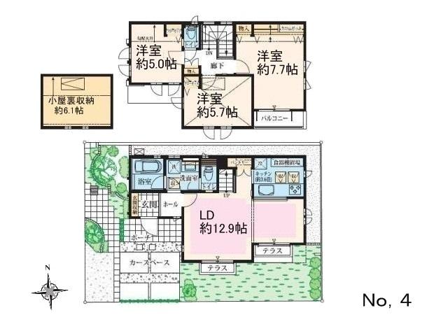Floor plan. 46,300,000 yen, 3LDK, Land area 102.5 sq m , Building area 81.98 sq m