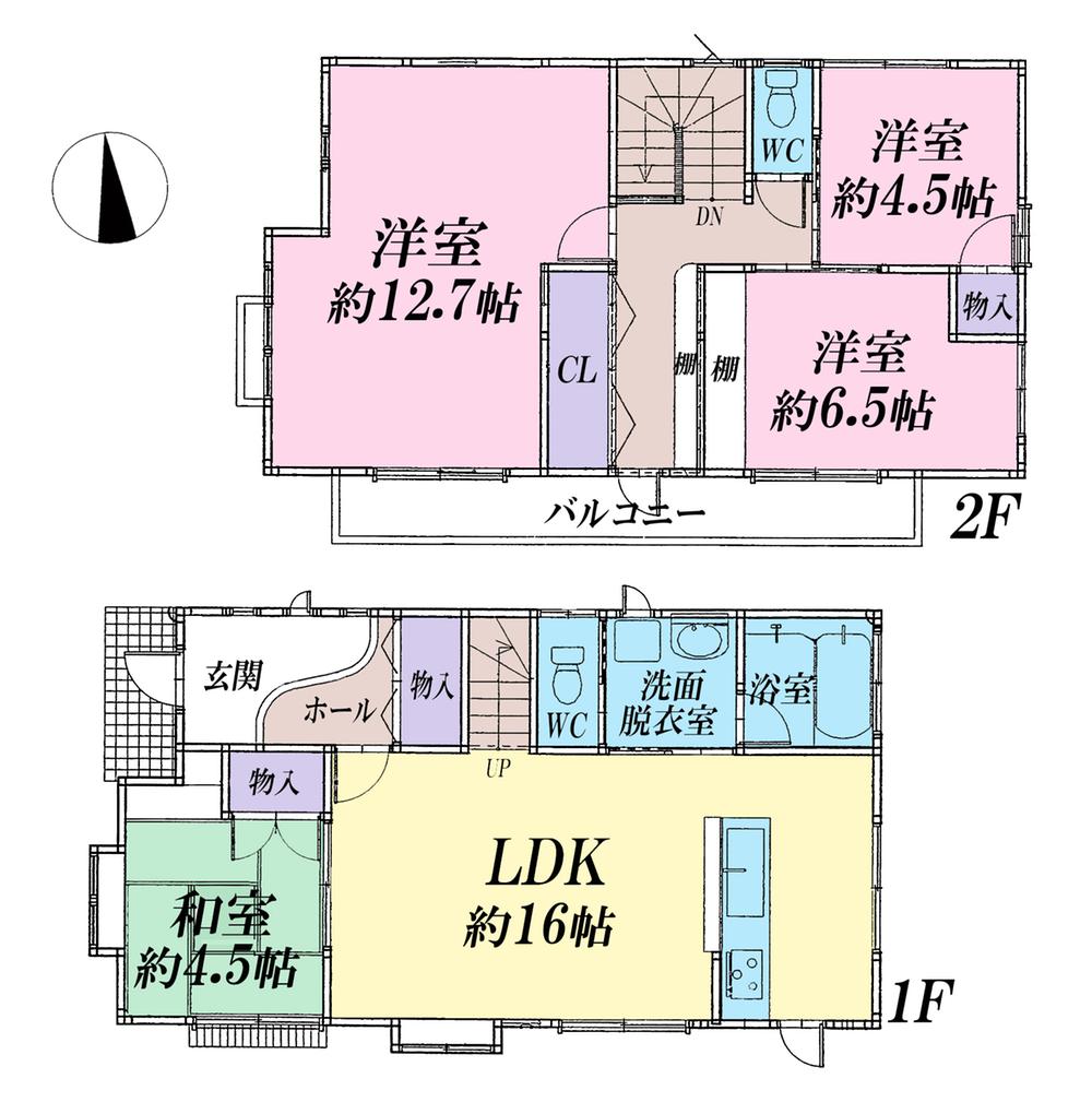 Floor plan. 45,800,000 yen, 4LDK, Land area 132.24 sq m , Building area 105.62 sq m