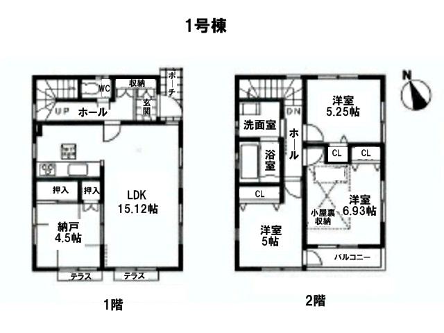 Floor plan. 38,800,000 yen, 3LDK+S, Land area 95.81 sq m , Building area 86.94 sq m