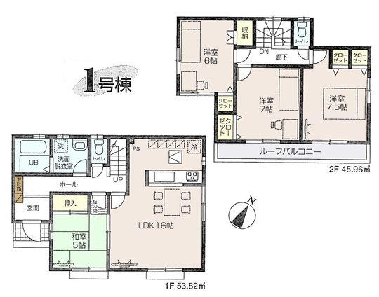 Floor plan. 36,400,000 yen, 4LDK, Land area 128.01 sq m , Building area 99.78 sq m floor plan