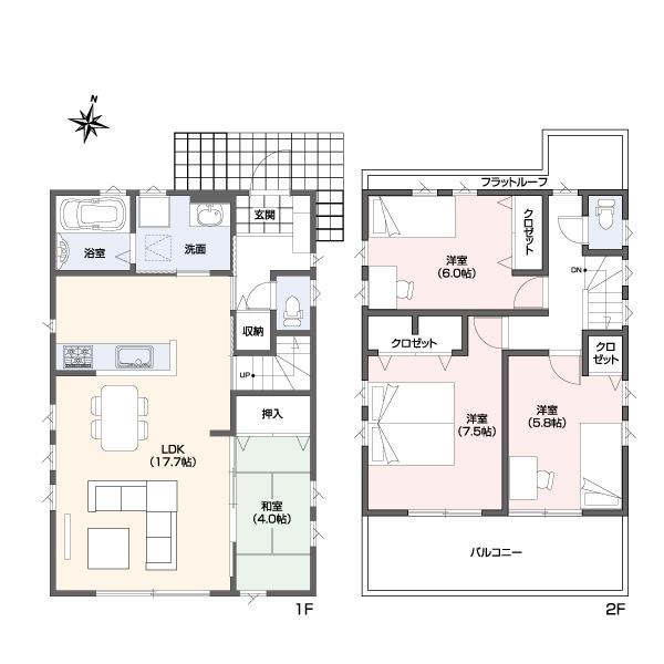 Floor plan. 39,800,000 yen, 4LDK, Land area 132.46 sq m , Building area 95.98 sq m