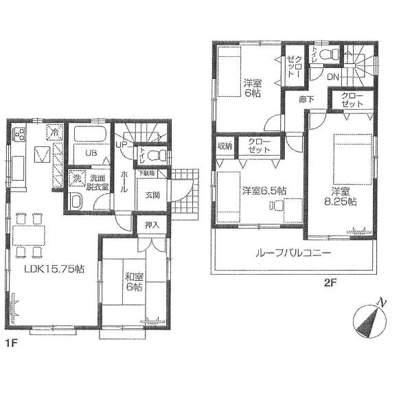 Floor plan. 39,400,000 yen, 4LDK, Land area 110.09 sq m , Building area 99.78 sq m